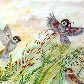 Озорные воробьи