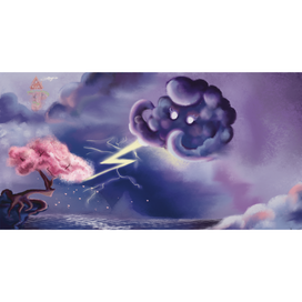 Книжный разворот «Мама — грозовое облако»