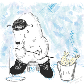 Ми-мишка на рыбалке