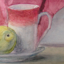 Натюрморт "Груша и чашка"