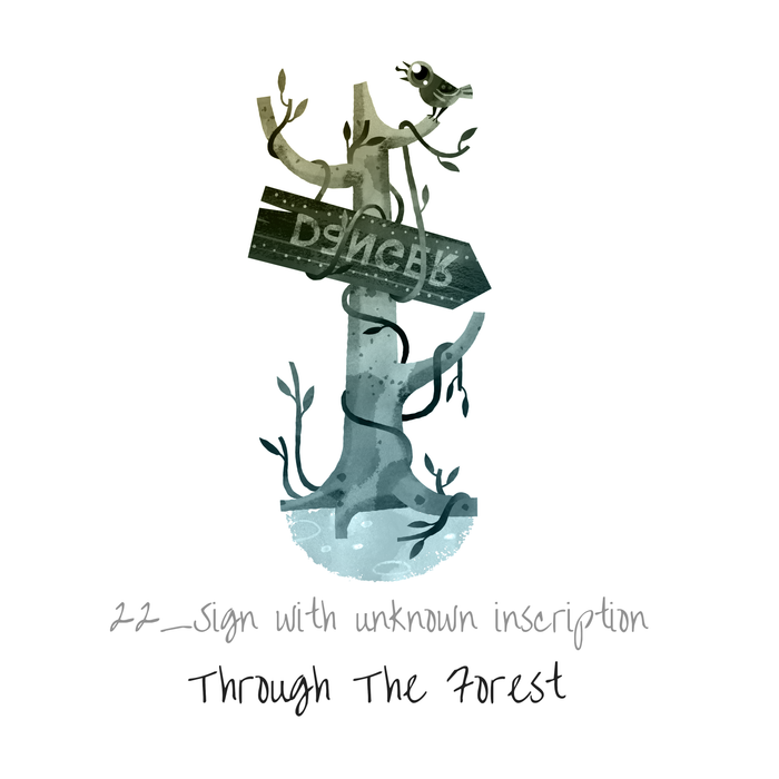 Знак с неизвестной надписью | Inktober 2022