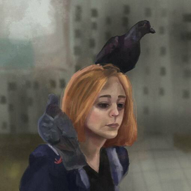 Фанатка голубей