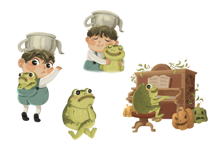 Boy with frog