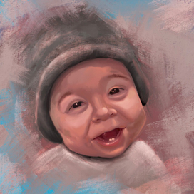 Портрет малыша в программе прокриейт 