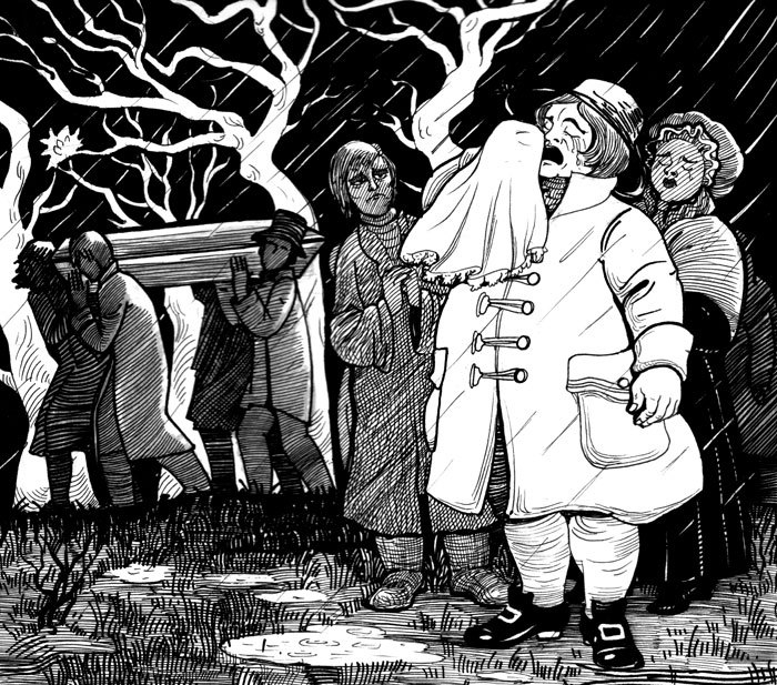 Иллюстрация к книге О. Уайльда "Мальчик-звезда"