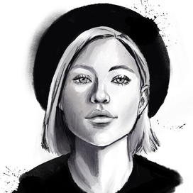 Портрет (ч/б, тушь)