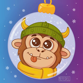 Новогодняя обезьянка