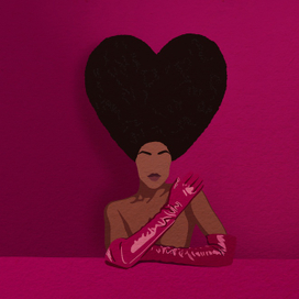 Розовые перчатки