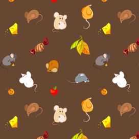 Паттерн. Мышки. Какао