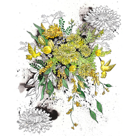 Желтые хризантемы