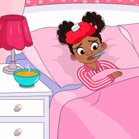 Иллюстрация к детской книге Lizzie Misses the First Day of School