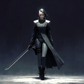 Концепт-арт: Киберпанк-ассасин