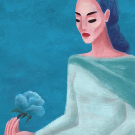 голубой цветок