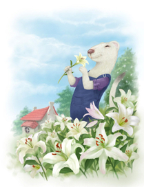 ласка и лилии