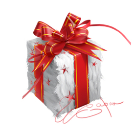 Мохнатая подарочная упаковка