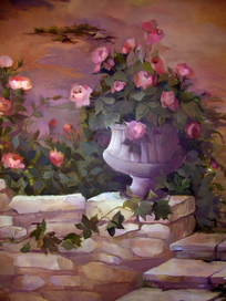 Роспись стены.