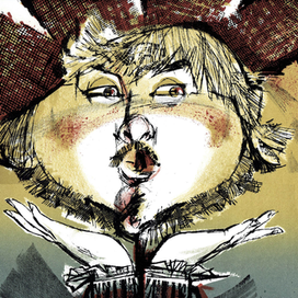 иллюстрация-разворот к роману Ф.Рабле "Гаргантюа и Пантагрюэль"