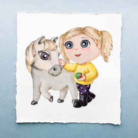 девочка и пони