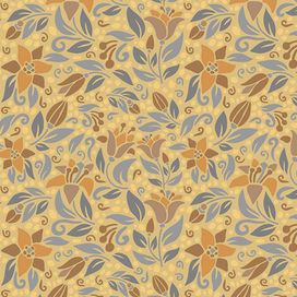 Паттерн с лилиями