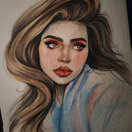 портрет акварелью