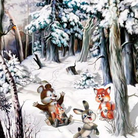 Ретро - Здесь использованы персонажи отечественных художников!!! Заказчик хотел восстановить в памяти людей- таких прекрасных,советских, персонажей!!!