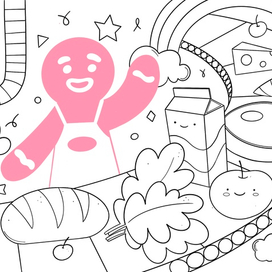 Раскраска для проекта "Ужин дома"