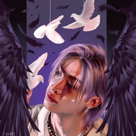 Обложка к роману Оливии Вильденштейн "Перья"