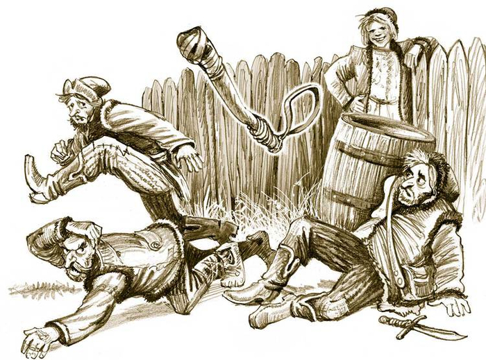 Илл. к книге В.Абросимова "П......... за см...."Стр. 124