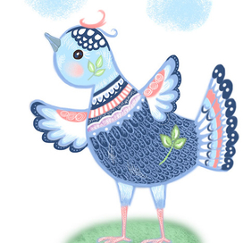 Синяя птичка