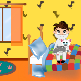 Иллюстрация к книге "The Adventures of Ninja and the Cat".