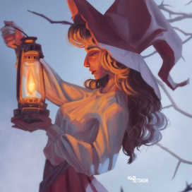 Witch with lantern 