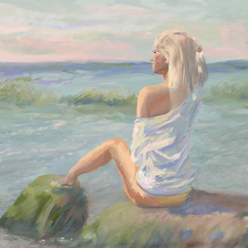 Девушка у озера