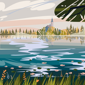 Туманное озеро