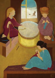 Новогодние открытки 2014 - Дети ждут мишку в гости