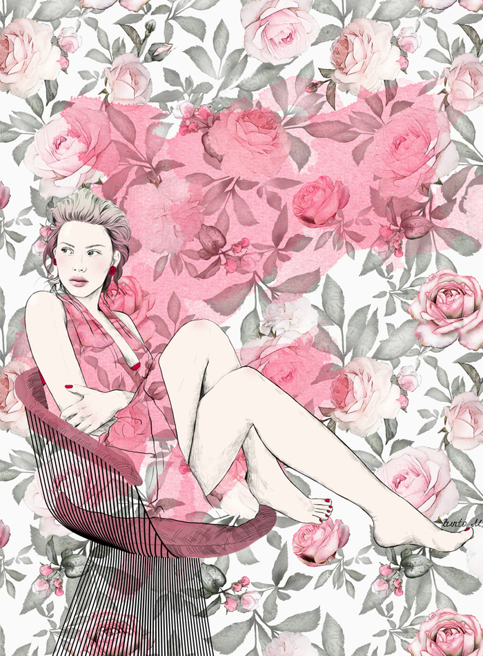 Scarlett in roses