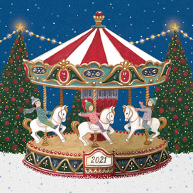 новогодняя открытка 2021