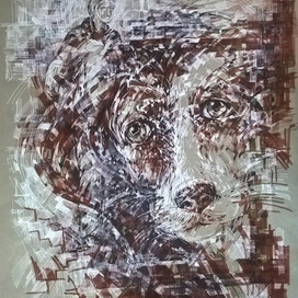 Ожидание. Работа для выставки "Собачья Жизнь"