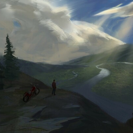 Пейзаж концепт арт 