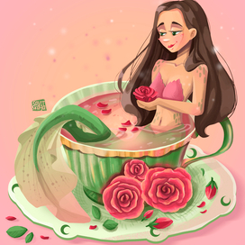 Розовая русалка