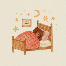 Мишка спит 🌟