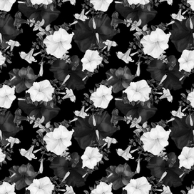 Паттерн с цветами петуниями