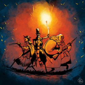 Профессор Мейнхардт, Мистер Нокс и Мадам Ван Слоан