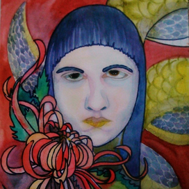 Автопортрет в японском стиле