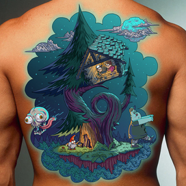 Гравити Фоллс тату 