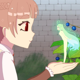 Арт по аниме "сказка о золотом яблоке"