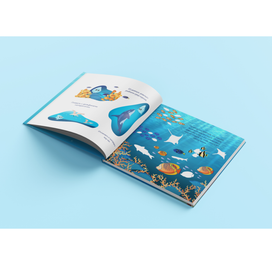 Векторные иллюстрации для книги об экологии. Книга "Жизнь океана"