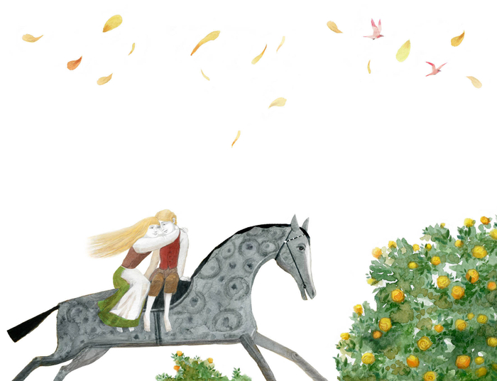 Иллюстрация к сказке Х. К. Андерсена "Снежная королева"