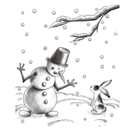 Snowman and rabbit