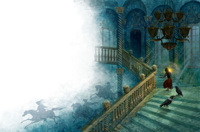 Во дворце. Герда и две вороны