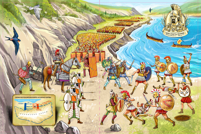 Карта битв. Фермопиллы.